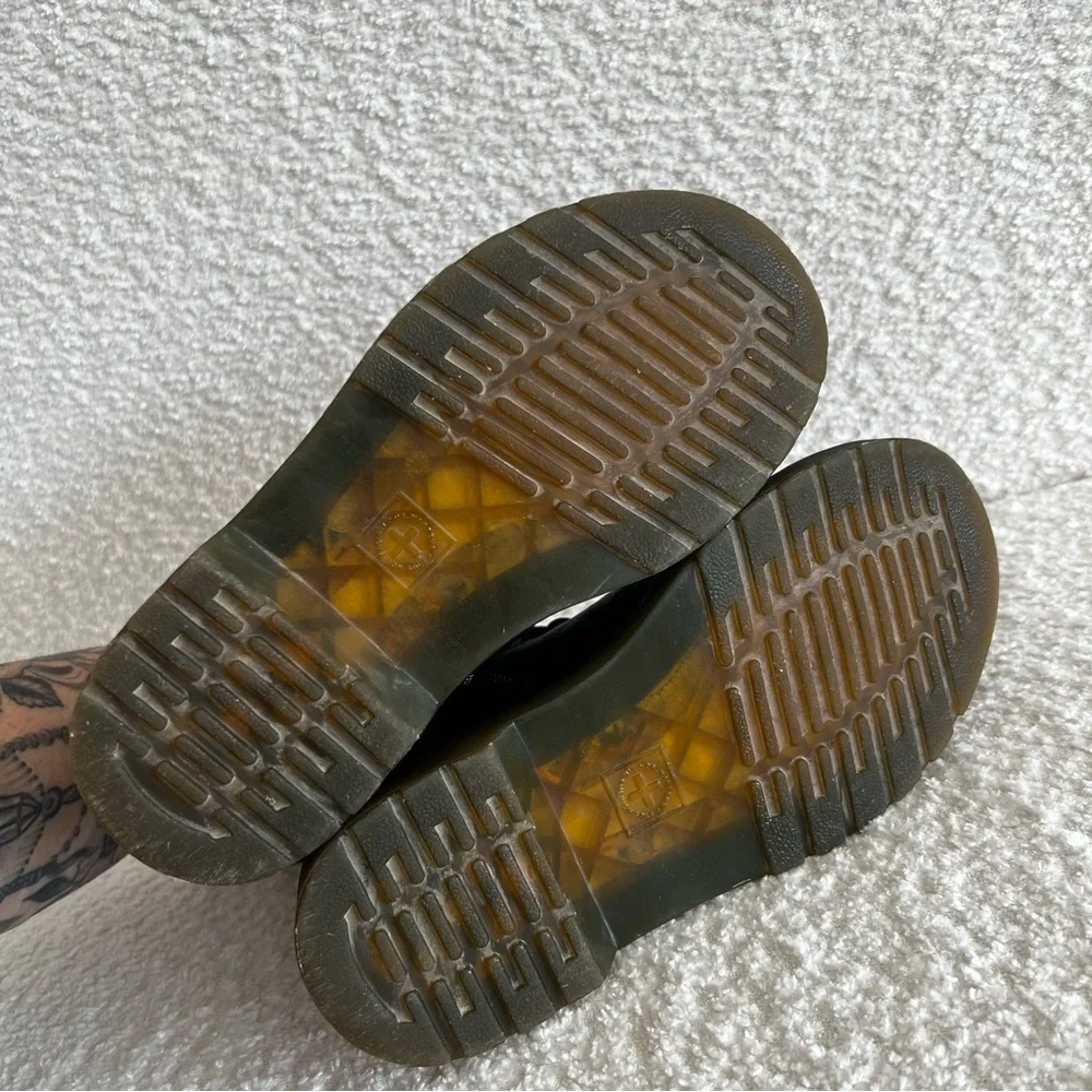 Dr Martens Kids Junior 1460 Softly T Leather Lace Up Black Combat‎ Boots Size 13